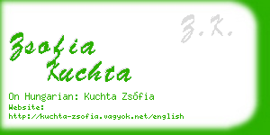 zsofia kuchta business card