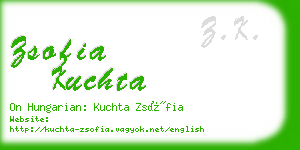 zsofia kuchta business card